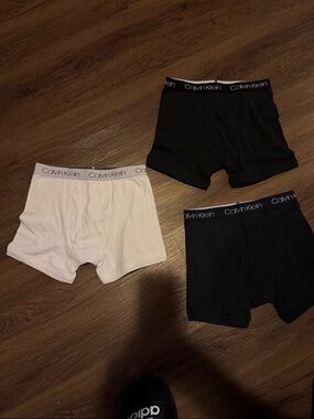 Calvin Klein NEW Boy Boxer Brief 3-Pack — Black, White, Navy